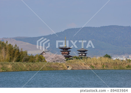 Spring scenery of Katsumada Pond Spring scenery of Katsumada Pond 89483984