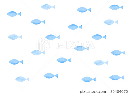 Fish Summer Seabed River Water Surface Cool Aquarium Watercolor Silhouette RGB Color 89484070