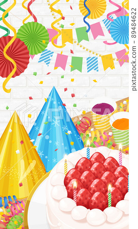 Birthday party scenery_background illustration_16: 9_vertical Birthday party scenery_background illustration_16: 9_vertical 89484622