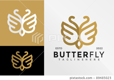 Butterfly Wing Logo Design Vector illustration template 89485023