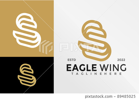 Letter S Eagle Logo Design Vector illustration template 89485025