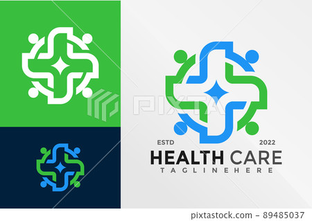 Cross Medical People Logo Design Vector illustration template Cross Medical People Logo Design Vector illustration template 89485037