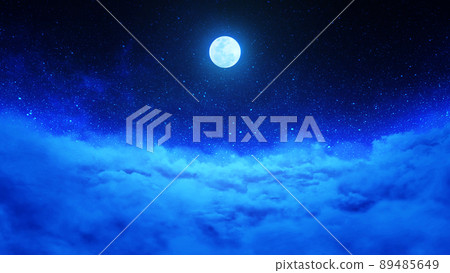 雲海背景素材夜景 雲海背景素材夜景 89485649