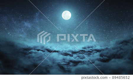 雲海背景素材夜景 雲海背景素材夜景 89485652