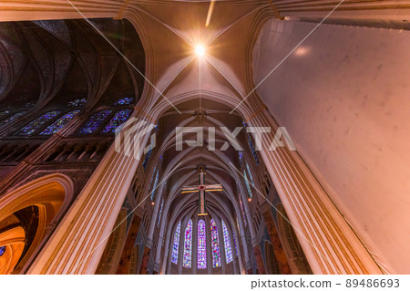Cathedral of Our Lady of Chartres , France, interiors 89486693