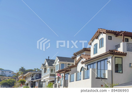 Houses with different structures in San Clemente, California 89486993