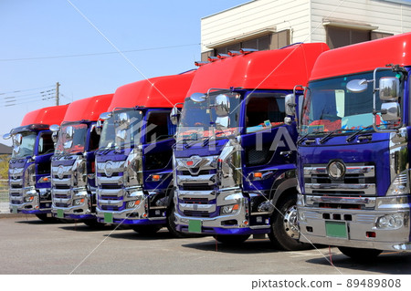 Lined up truck image 89489808
