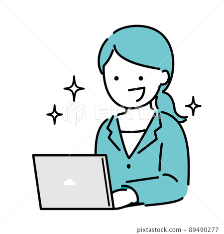操作個人電腦 操作個人電腦的女商人 辦公桌工作 辦公桌工作 工作順利 操作個人電腦 操作個人電腦的女商人 辦公桌工作 辦公桌工作 工作順利 89490277