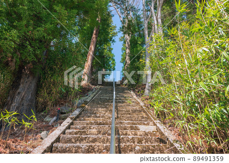 Stone steps of Hofukuji Temple [Shiga, Matsumoto City] 89491359
