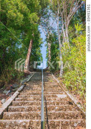 Stone steps of Hofukuji Temple [Shiga, Matsumoto City] 89491361