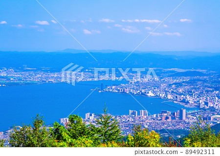 View of Lake Biwa from Mt. Hiei 89492311