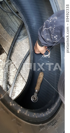 car, wheel, puncture, repair 89492338