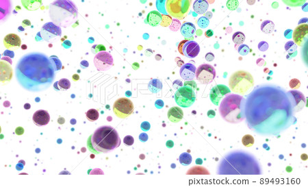 CG crystal ball, many colorful glass balls 89493160