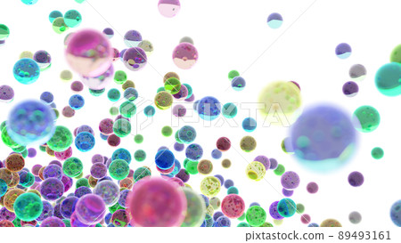 CG crystal ball, many colorful glass balls 89493161