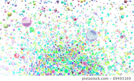 CG crystal ball, many colorful glass balls 89493169