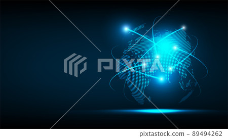 Abstract technology background and copyspace with Map world representing the global network concept Abstract technology background and copyspace with Map world representing the global network concept 89494262