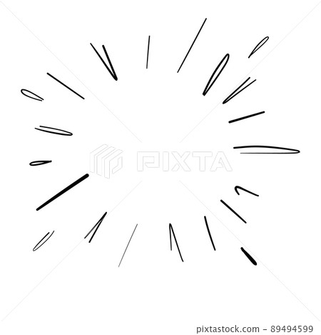 Doodle design element set, starburst, sparkling, firework doodle icon stock vector 89494599