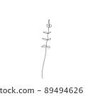 outline one line spring flower doodle handdrawn 89494626