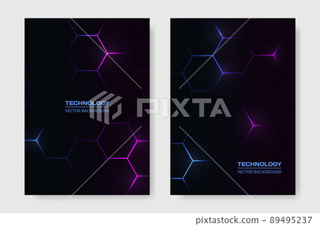 Vector cover design. Blue hexagonal medical brochure in A4 size flyer design. Vertical orientation front page of A4 format. Cover design template. Vector cover design. Blue hexagonal medical brochure in A4 size flyer design. Vertical orientation front page of A4 format. Cover design template. 89495237