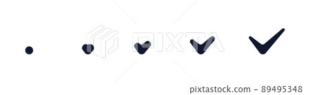 Check mark animation drawing steps 89495348