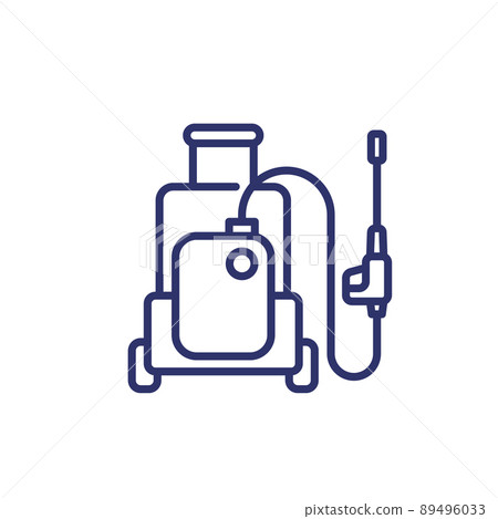 pressure washer, cleaning line icon pressure washer, cleaning line icon 89496033