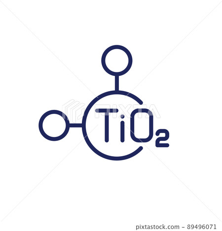 titanium dioxide molecule line icon titanium dioxide molecule line icon 89496071