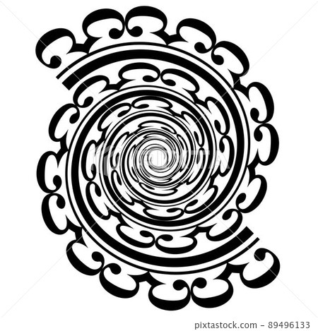 Abstract floral spiral circle background 89496133
