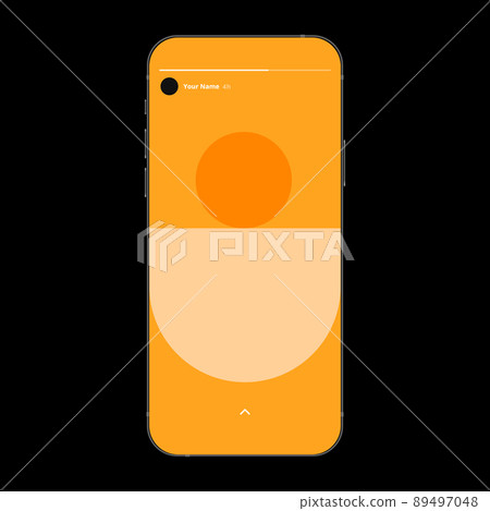 Stories template. Vector editable layout for social networks. Colorful background  89497048