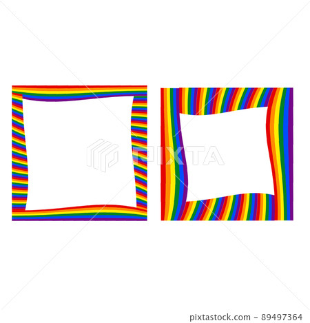 Flag LGBT icons, round and squared frames. Template border, vector illustration. Love wins. LGBT logo symbols in rainbow colors. Gay pride collection. Flag LGBT icons, round and squared frames. Template border, vector illustration. Love wins. LGBT logo symbols in rainbow colors. Gay pride collection. 89497364