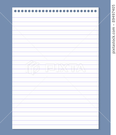 Grid paper. Abstract striped background with color horizontal lines. Geometric pattern for school, wallpaper, textures, notebook. Lined paper blank isolated on transparent background 89497405
