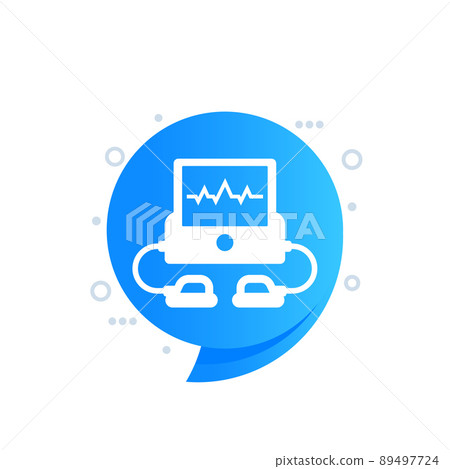 Defibrillator or cpr device icon, vector Defibrillator or cpr device icon, vector 89497724