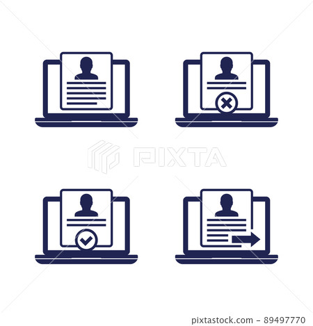 account info, user profile, personal data icons 89497770