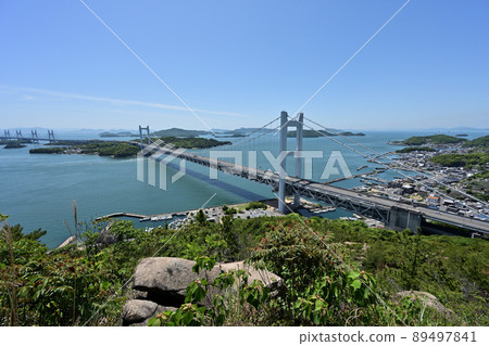 View from Mt. Washuzan, Okayama Seto Inland Sea and Seto Inland Sea Ohashi View from Mt. Washuzan, Okayama Seto Inland Sea and Seto Inland Sea Ohashi 89497841