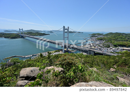 View from Mt. Washuzan, Okayama Seto Inland Sea and Seto Inland Sea Ohashi 89497842