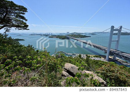 View from Mt. Washuzan, Okayama Seto Inland Sea and Seto Inland Sea Ohashi 89497843