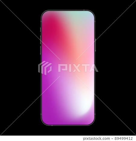 Trendy Holographic Wallpaper. Colorful Neon Background on Device Display 89499412