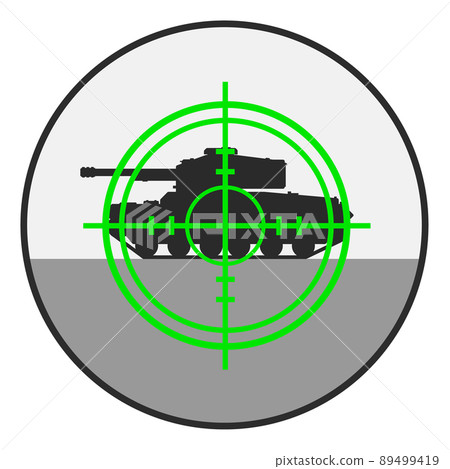 Illustrations aiming at tanks in war 89499419