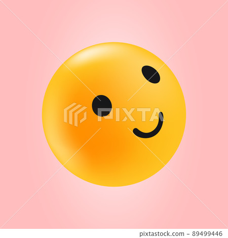 Isolated Smiling Face. Positive Emotion Face for Social Media Isolated Smiling Face. Positive Emotion Face for Social Media 89499446