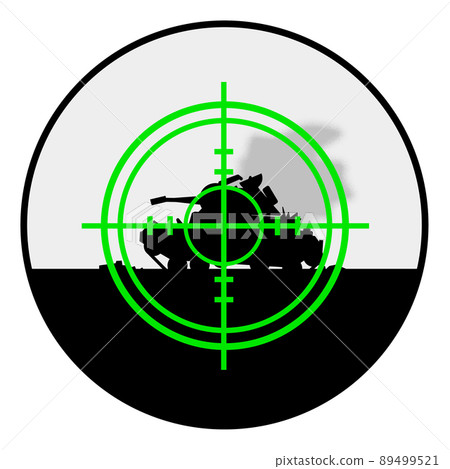 Illustrations aiming at tanks in war 89499521