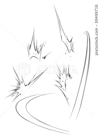 Slashing slash monochrome B Slashing slash monochrome B 89499716