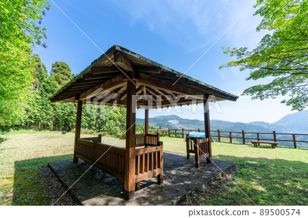 《Oita Prefecture》 Jakoshi Observatory and the scenery from the observatory Yufu City 89500574