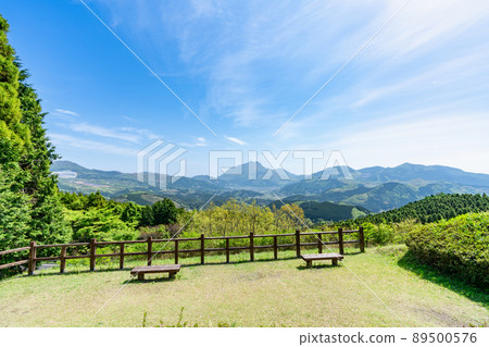 《Oita Prefecture》 Jakoshi Observatory and the scenery from the observatory Yufu City 89500576