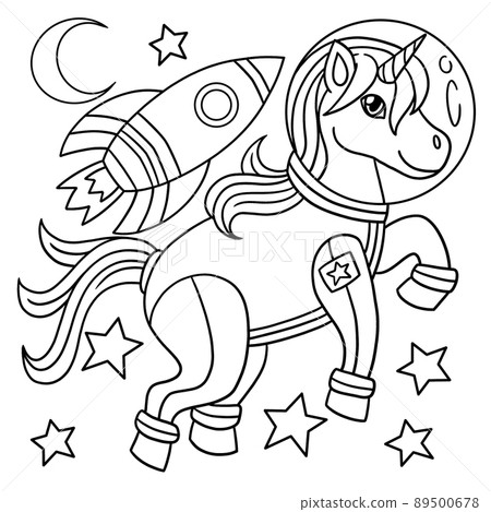 Unicorn Astronaut In Space Coloring Page for Kids Unicorn Astronaut In Space Coloring Page for Kids 89500678