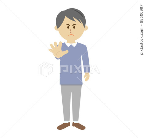 一個拒絕的人的插圖圖像 一個拒絕的人的插圖圖像 89500997