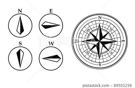 Wind rose and world pole markers 89501256