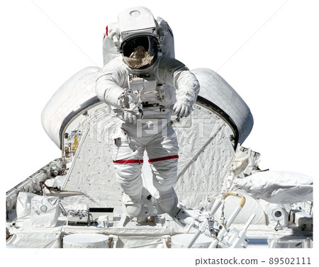 Astronaut spaceman suit outer space solar system people universe. Elements  of this image furnished by NASA. Stock Illustration