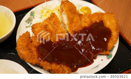 Sauce chicken cutlet set meal Sauce chicken cutlet set meal 89503621