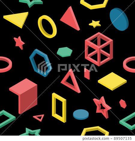 abstract geometric isometric shape seamless background or fabric pattern 89507135