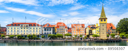 Panorama of Lindau island, Germany, Europe 89508307