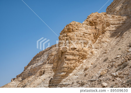 Trail head of the Canyon of Ein Avdat National Park, oasis in the Negev Desert, Southern Israel, Text is Trail head of the Canyon of Ein Avdat National Park, oasis in the Negev Desert, Southern Israel, Text is 89509630